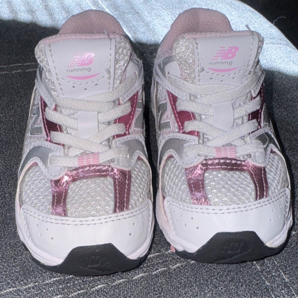 New Balance Kids' Sneakers - White and Pink
